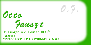 otto fauszt business card